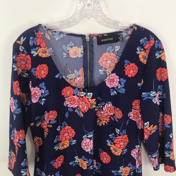 MINKPINK Fit and Flare Floral Skater Dress Size M - Picture 2 of 8